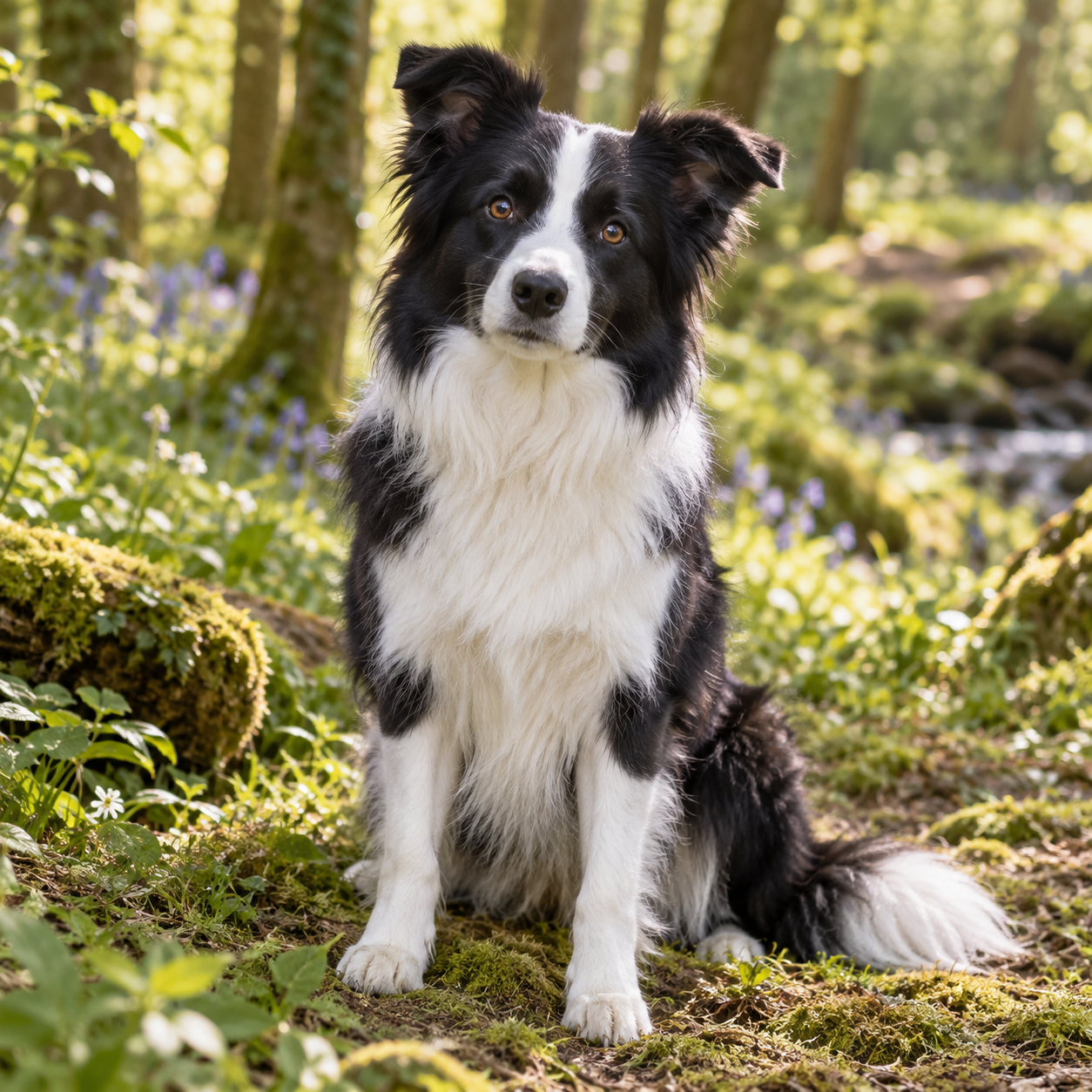 Border collie en una alerta ilustrativa
